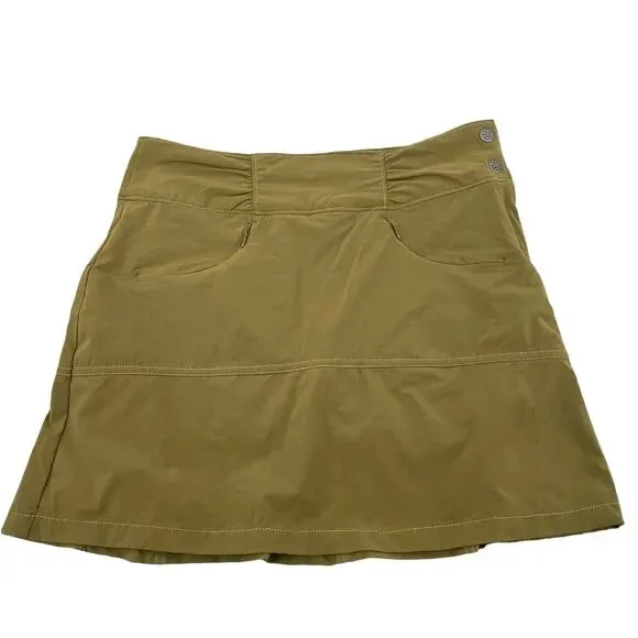ATHLETA Olive Green Skorts Side Button Closure Front Pockets Women's Size 2 - Picture 1 of 9